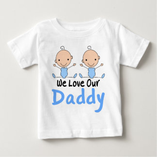 Twin Boys Love Daddy Baby T-shirt
