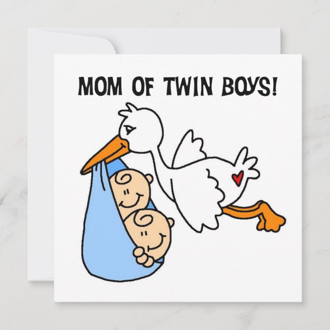 Twin Boys mam Stork-cadeautjes (Voorkant)