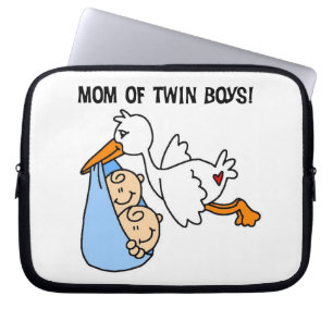 Twin Boys mam Stork-cadeautjes Laptop Sleeve