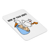 Twin Boys mam Stork-cadeautjes Magneet (Rechterzijde)