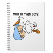 Twin Boys mam Stork-cadeautjes Notitieboek (Voorkant)