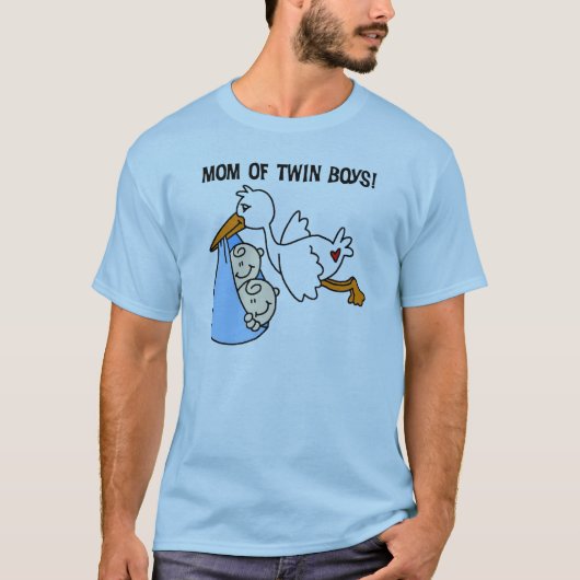 Twin Boys Mam Stork Tshirts en cadeautjes (Voorkant)