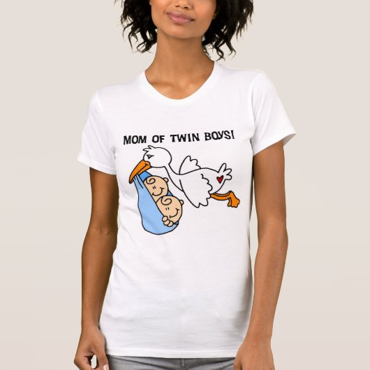 Twin Boys Mam Stork Tshirts en cadeautjes (Voorkant)