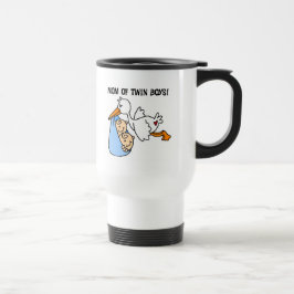 Twin Boys Mam Stork Tshirts en cadeautjes Reisbeker