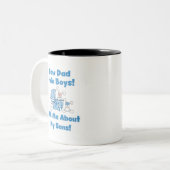 Twin Boys-New Dad Tshirts en cadeautjes Tweekleurige Koffiemok (Voorkant links)