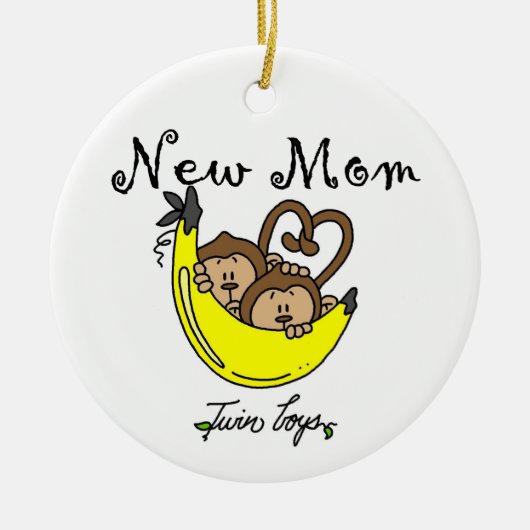 Twin Boys New Mam Gifts Keramisch Ornament (Voorkant)