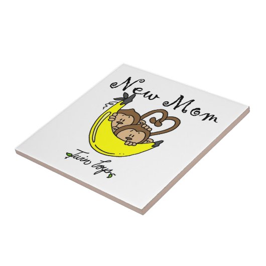 Twin Boys New Mam Gifts Tegeltje (Zijkant)