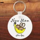 Twin Boys New Mam Tshirts en cadeaus Sleutelhanger (Voorkant)