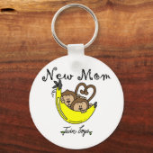 Twin Boys New Mam Tshirts en cadeaus Sleutelhanger (Voorkant)