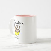 Twin Boys New Mam Tshirts en cadeaus Tweekleurige Koffiemok (Voorkant links)