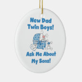 Twin Boys Nieuwe Papa Cadeaus Keramisch Ornament (Rechts)