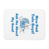 Twin Boys Nieuwe Papa Cadeaus Magneet (Horizontaal)