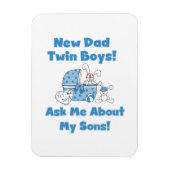 Twin Boys Nieuwe Papa Cadeaus Magneet (Verticaal)