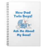 Twin Boys Nieuwe Papa Cadeaus Notitieboek (Voorkant)