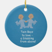 Twin boys om van te houden! keramisch ornament (Achterkant)