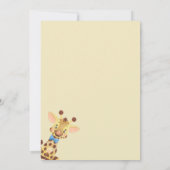 Twin Boys Safari Giraffe Cute Baby shower Kaart (Achterkant)