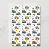 Twin Boys Safari Oerwoud Monster Truck Verjaardag Kaart (Achterkant)