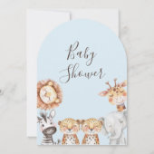 Twin Boys Safari Two Little Wild Ones Baby shower Kaart (Achterkant)