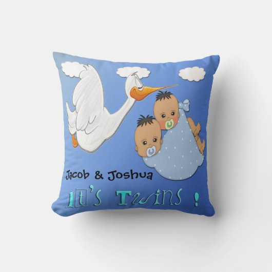 Twin Boys - Stork Keepomwille Pillow Kussen (Voorkant)