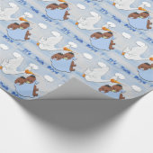 Twin Boys - Stortel B Baby shower wrappen papier (Hoek)