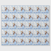 Twin Boys - Stortel B Baby shower wrappen papier (Vlak)