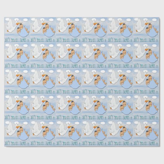 Twin Boys - Stortend Baby shower-opvulpapier Cadeaupapier (Vlak)