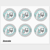 Twin Boys Stropdas Bow Stropdas Chevron Print Dank Ronde Sticker (Vel)