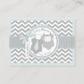 Twin Boys Stropdas Bow Stropdas Luier Raffle Ticke Informatiekaartje (Achterkant)