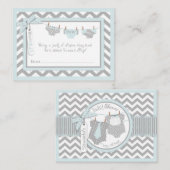 Twin Boys Stropdas Bow Stropdas Luier Raffle Ticke Informatiekaartje (Voorkant / Achterkant)