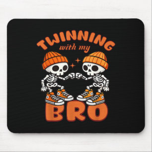 Twin Boys Twinning Halloween Beste Vriend Matching Muismat