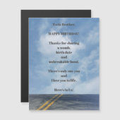 Twin Brothers Birthday Magnetic Wenskaart (Voorkant / Achterkant)