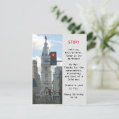 Twin Brothers City Uitzicht Birthday Flat Card (Staand voorkant)