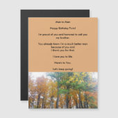 Twin Brothers Love Birthday Magnetic Wenskaart (Voorkant / Achterkant)