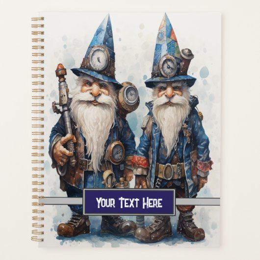 Twin Brothers Wizard kabouters Steampunk Planner (Voorkant)
