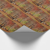 Twin Brown and White Horses Cadeaupapier (Hoek)