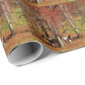 Twin Brown and White Horses Cadeaupapier (Rol Hoek)