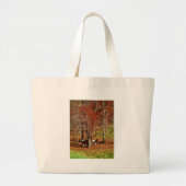 Twin Brown and White Horses Grote Tote Bag (Voorkant)