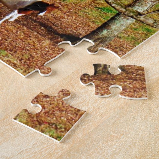 Twin Brown and White Horses Legpuzzel (Zijkant)