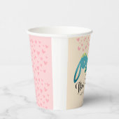 Twin Bunnies Baby shower Light Yellow Party Papieren Bekers (Rechts)