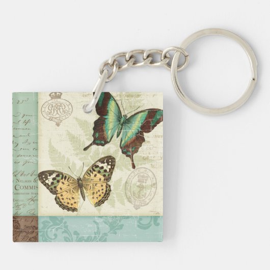 Twin Butterflies Sleutelhanger (Achterkant)