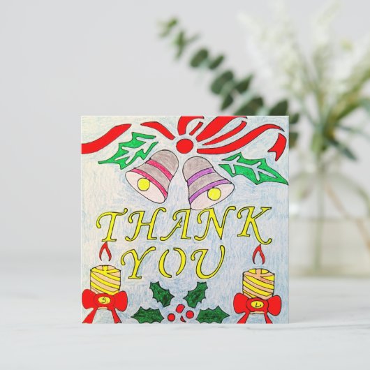 Twin Candles Dankbaarheid Kaart (Staand voorkant)