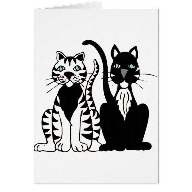 Twin Cartoon Cats (Voorkant)