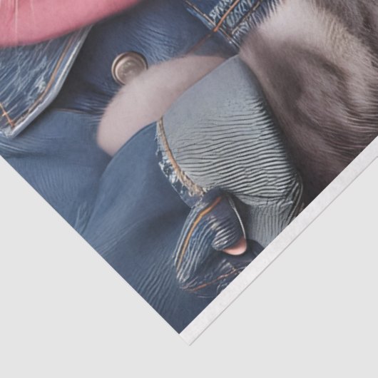 Twin Cat Trouble Makers pair Paper Tissuepapier (Detail)