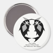 Twin Catfish, Mimbres Pottery Design Magneet (Voorkant / Achterkant)