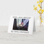 ***TWIN*** CHILLIN' OP JE "VERJAARDAG" KAART (Gele Bloem)