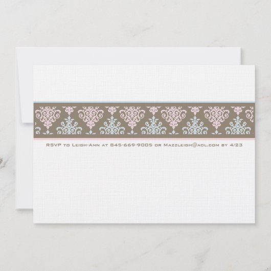 Twin Christening en First Community Invitation Kaart (Achterkant)