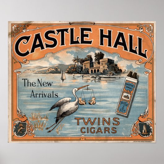 Twin Cigars-reclame Poster (Voorkant)