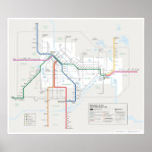 Twin Cities Transit Map (Toekomst) Poster (Voorkant)