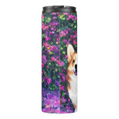 Twin Corgis in de tuin Thermosbeker (Achterkant)