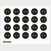 Twin Dad Gevist Ronde Sticker (Vel)